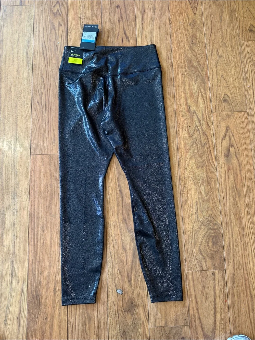 Nike one dri fit Black Shimmer Leggings women’s size m nwt